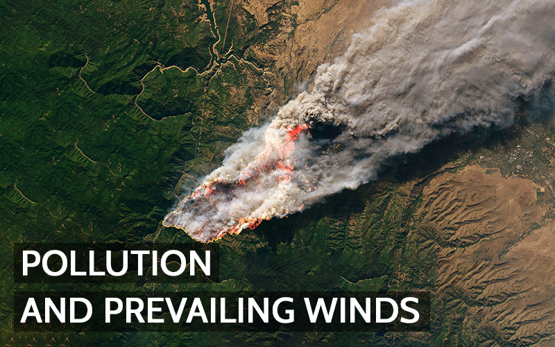 How Prevailing Winds Spread Air Pollution Across Borders